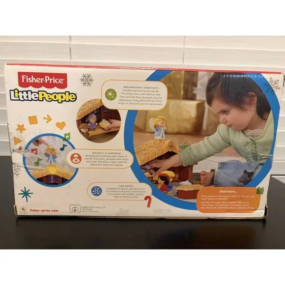 Fisher Price Little People Christmas Story Nativity In Box Missing Sheep - Works - Picture 5 of 6